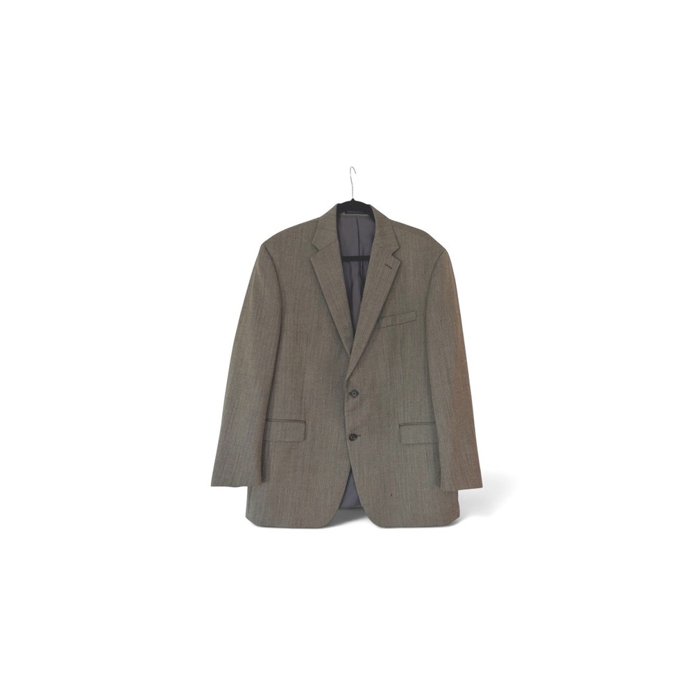Lauren Ralph Lauren Mens 44R 100% Wool Herringbone Blazer Sport Coat Olive Brown